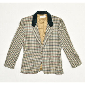 Jason Prescott Women Button Blazer Geometric Wool Multicolor Size 6 USA Made